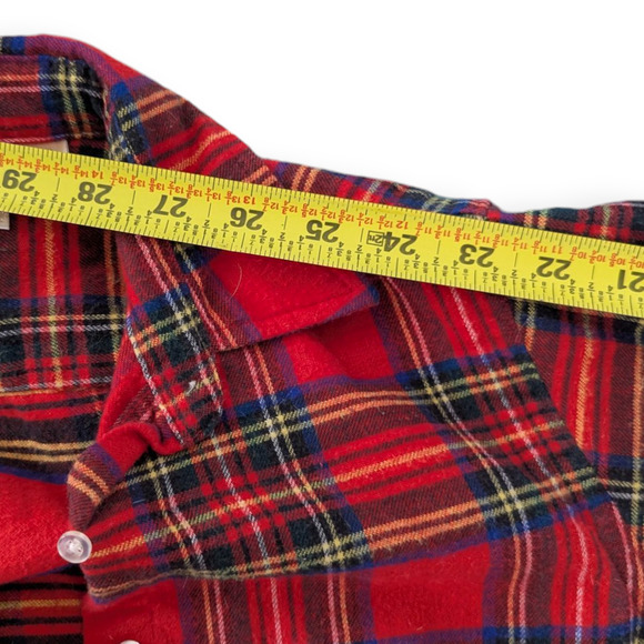 90's LL Bean Plaid Flannel Button-down Shirt ~ Women's Medium - Picture 8 of 8